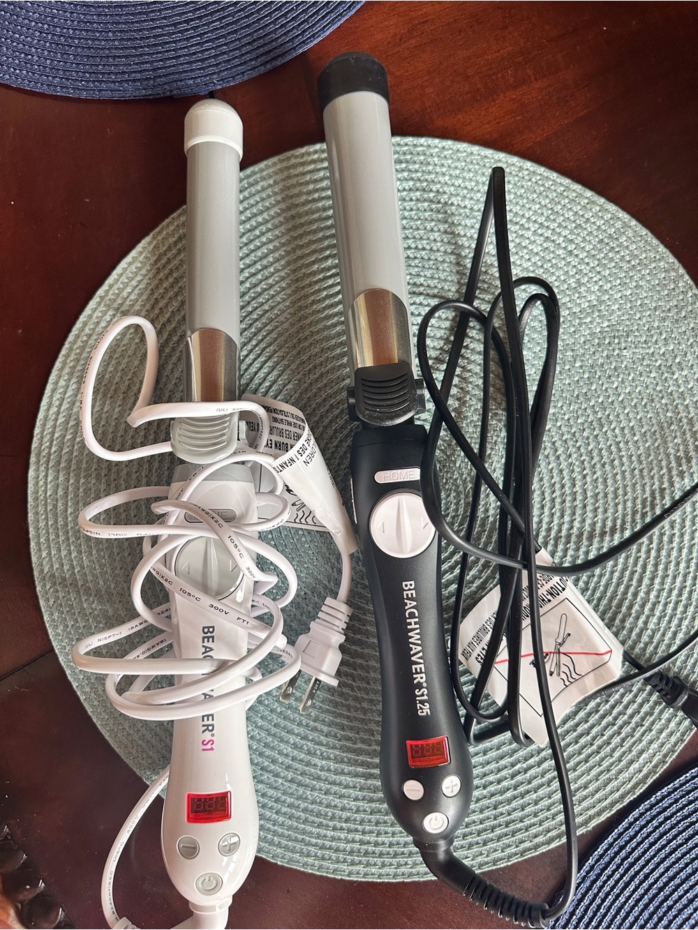 BEACHWAVER S1” & S1.25" Styling Wand Set — Black and White